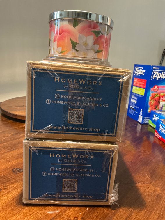 HomeWorx by Slatkin & Co. Set of Four-Wick Candles in Original Packaging