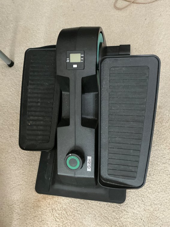 Compact Under Desk Elliptical Machine With Adjustable Tensioner