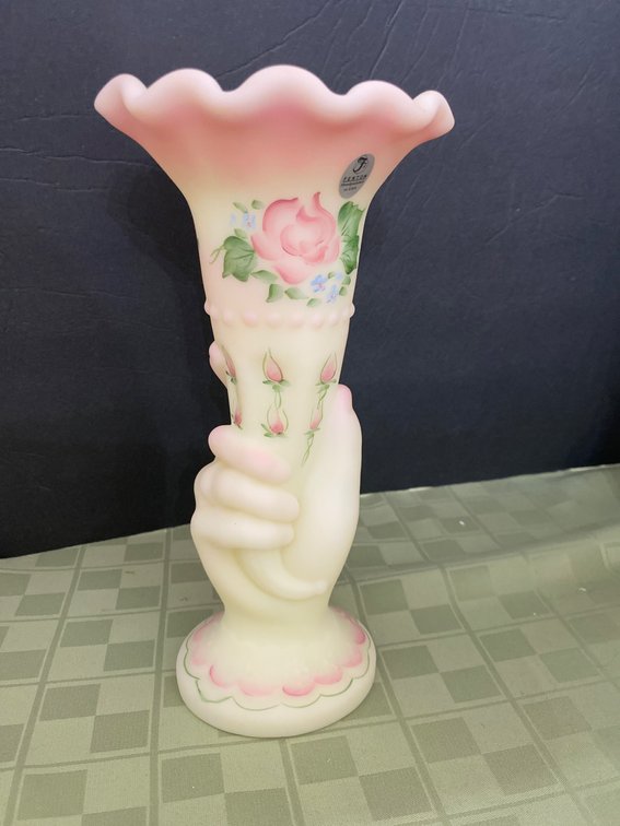 The Museum Collection 2001 Vase Featuring Hand-Painted Floral Design. LR