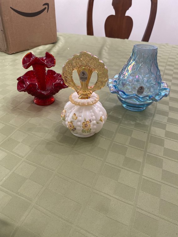 Handcrafted Fenton Glass and Decorative Art Pieces. LR