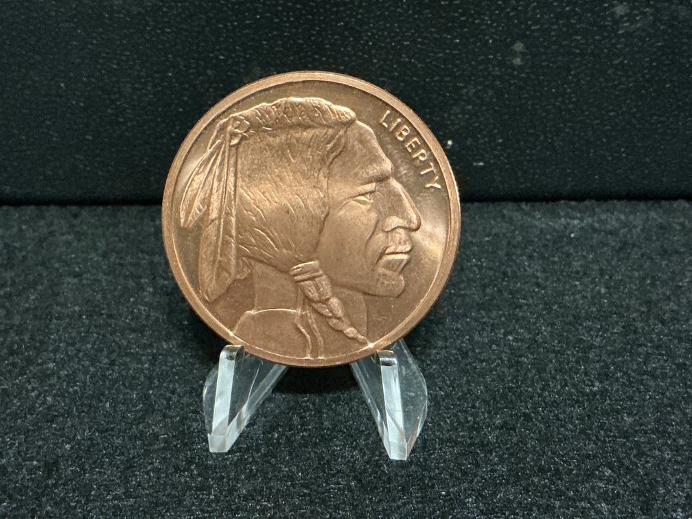 Golden State Mint 1 Oz .999 Fine Copper Buffalo Round Coin