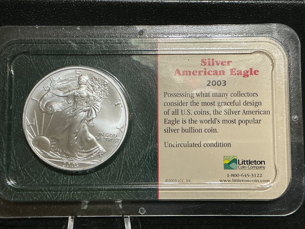 2003 American Silver Eagle Coin in Uncirculated Condition