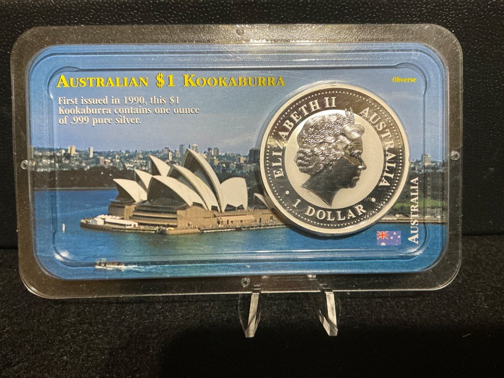 2001 Australian $1 Silver Kookaburra Coin in Original Packaging