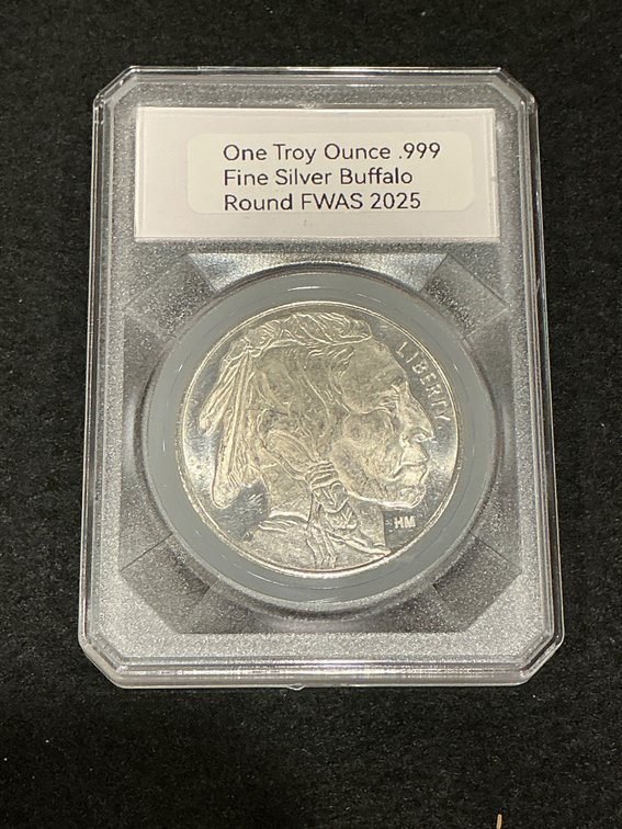One Troy Ounce .999 Fine Silver Buffalo Round