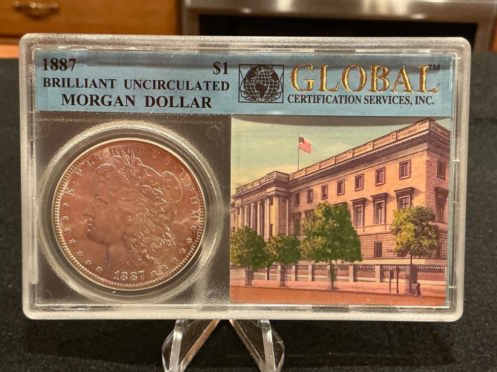 1887 Brilliant Uncirculated Morgan Dollar Certified by GCS