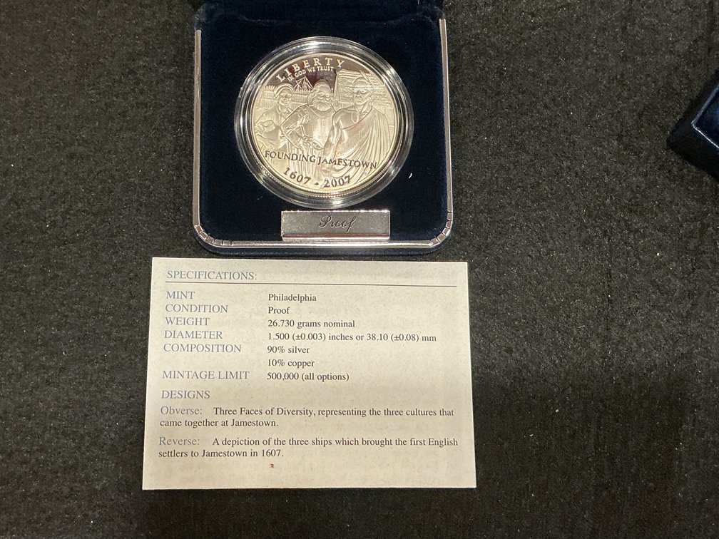 Jamestown 400th Anniversary Silver Dollar Proof Coin