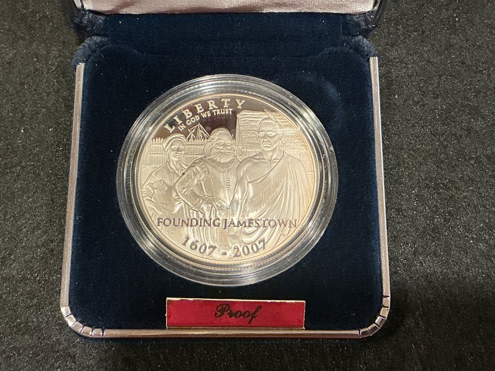 2007 Founding of Jamestown Silver Dollar Proof Coin