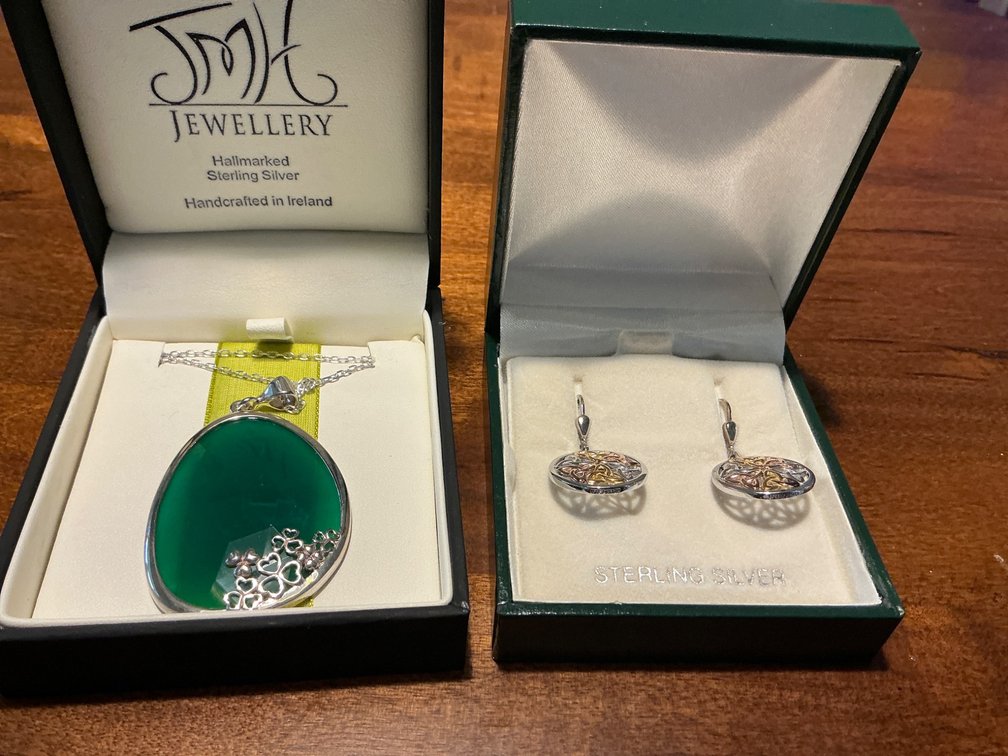 Handcrafted Sterling Silver Necklace And Earrings By Solvar Ireland