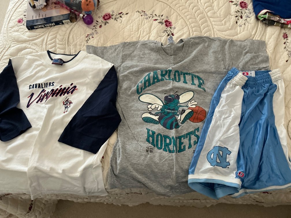 Virginia Cavaliers, Charlotte Hornets, and UNC-Themed Apparel