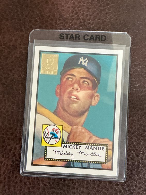Reprint of Topps #311 Mickey Mantle Baseball Card