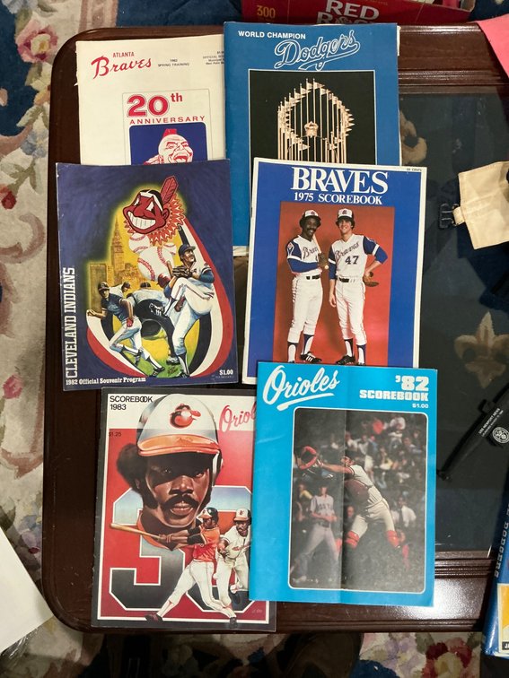 Baseball Programs Featuring Various Teams