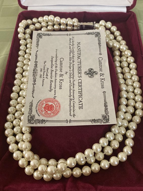 Camrose & Kross Two-Strand Pearl Necklace with Manufacturer’s Certificate