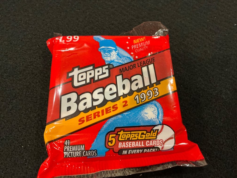 1993 Topps Baseball Series 2 Unopened Pack with 5 Topps Gold Cards