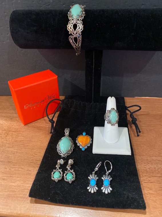 Sterling Silver Jewelry Lot Featuring 925 Pieces with Rings, Earrings, and Pendants