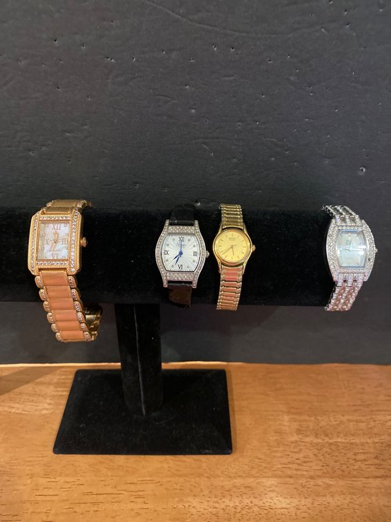 Four Ladies’ Wristwatches with Mixed Metal and Stone Accents