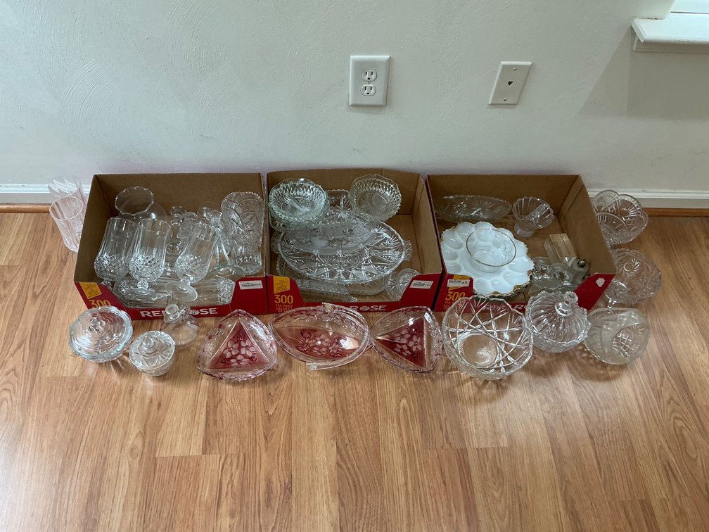Pressed and Cut Glassware – Den