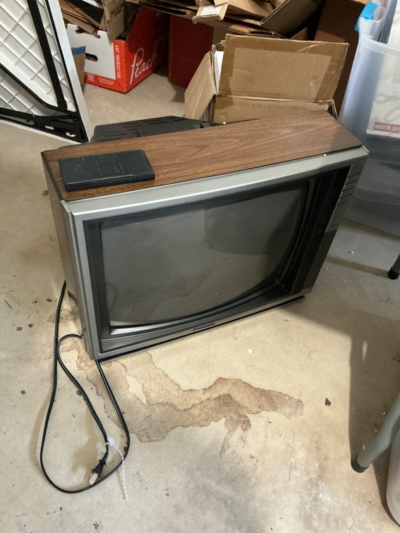 Panasonic Color TV with Woodgrain Exterior Design