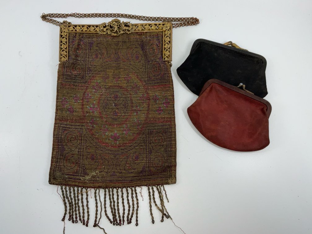 Beaded Purse and Silk Coin Purses
