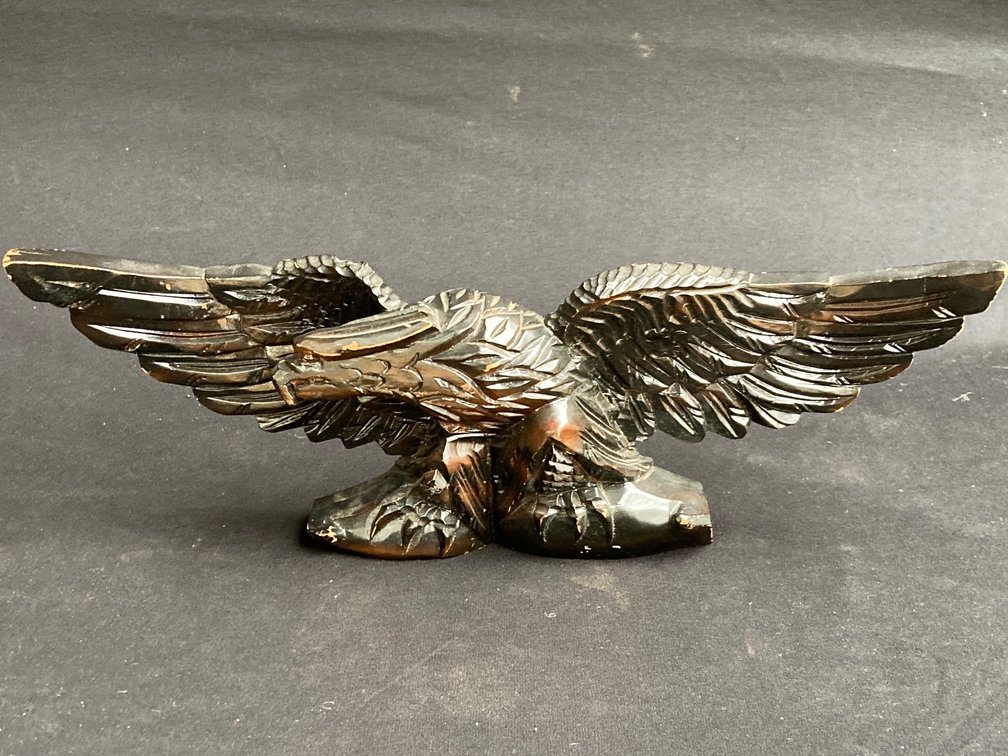 Carved wooden eagle
