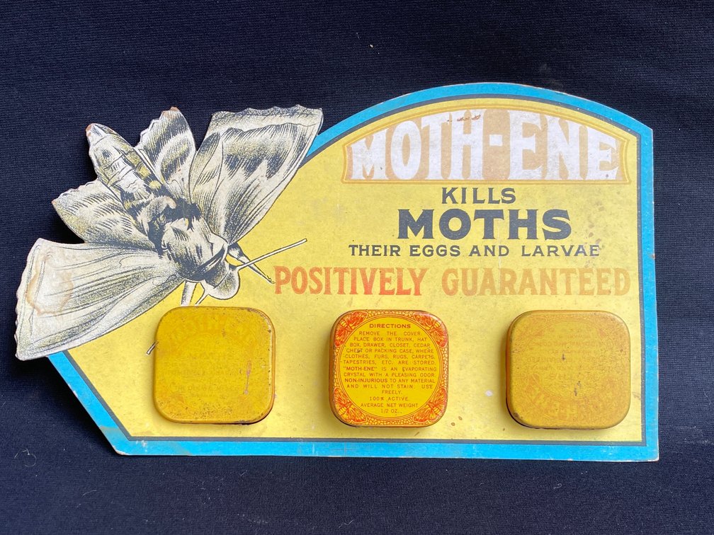 NOS Moth-Ene Counter Display Advertising 