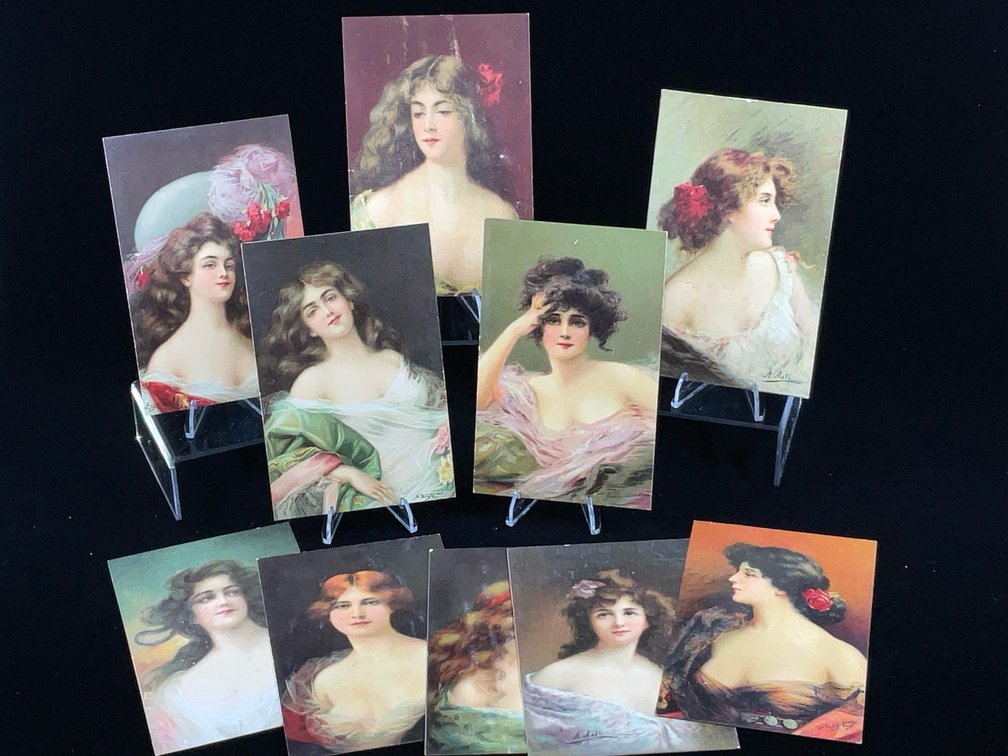 Raphael Tuck Connoisseur Series Beautiful Women Postcards