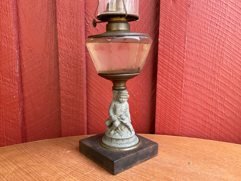 Figurative Spelter Lamp