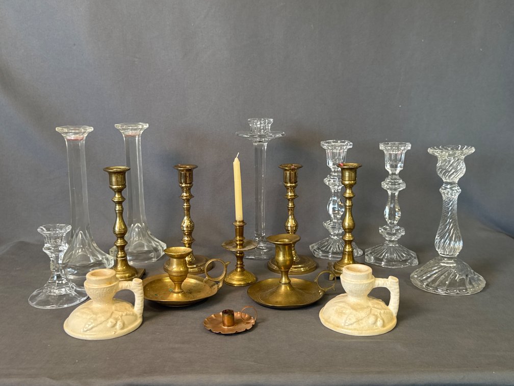 Mixed Lot of Candlesticks and Chambersticks