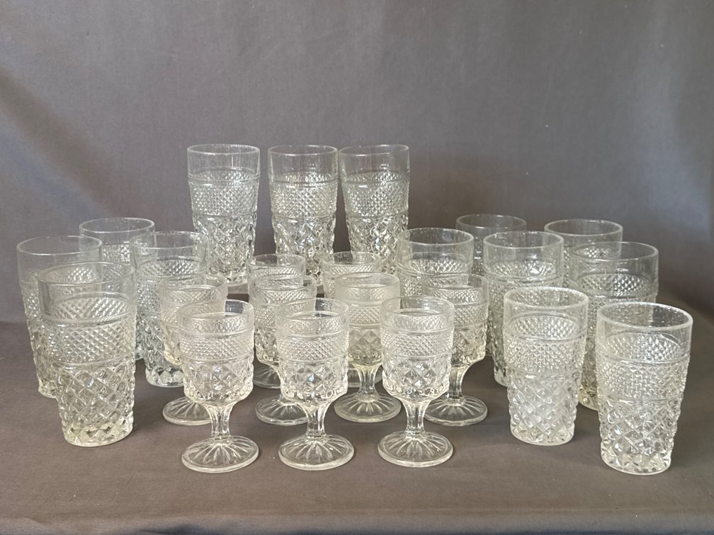 Pressed Glass Stemware and Tumblers