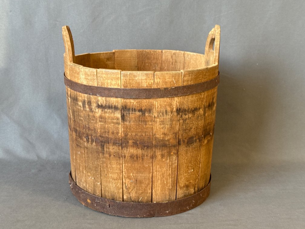 Primitive Wooden Water Bucket