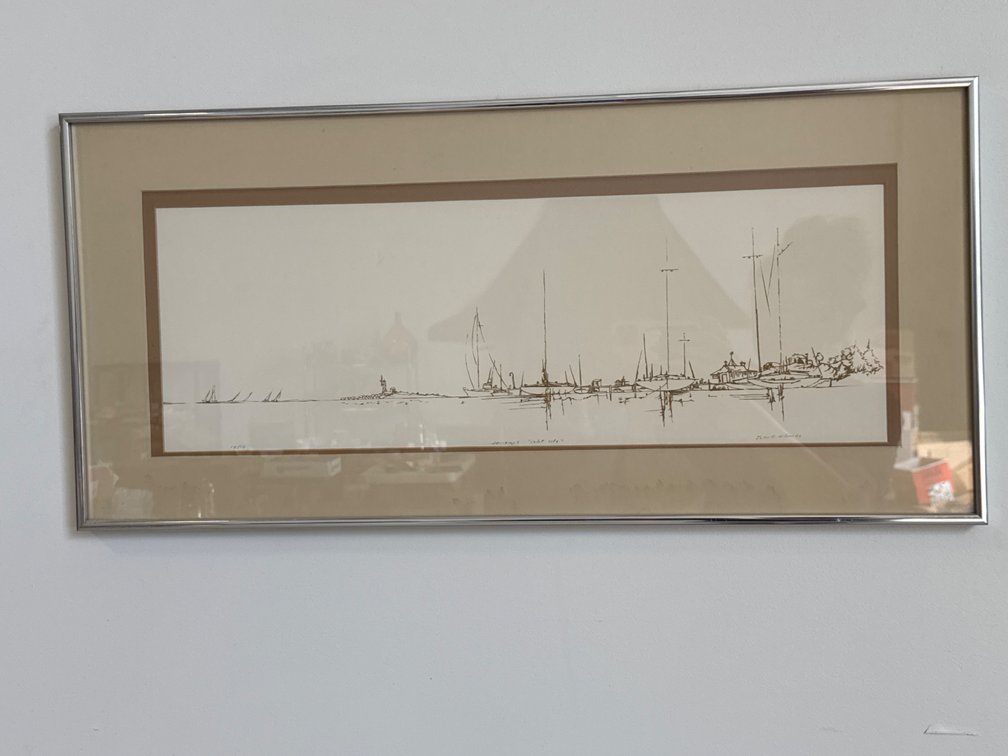 John R. McDaniel “Inlet Isle” Serigraph, Signed, Ltd. Ed. 14/19 Nautical Harbor