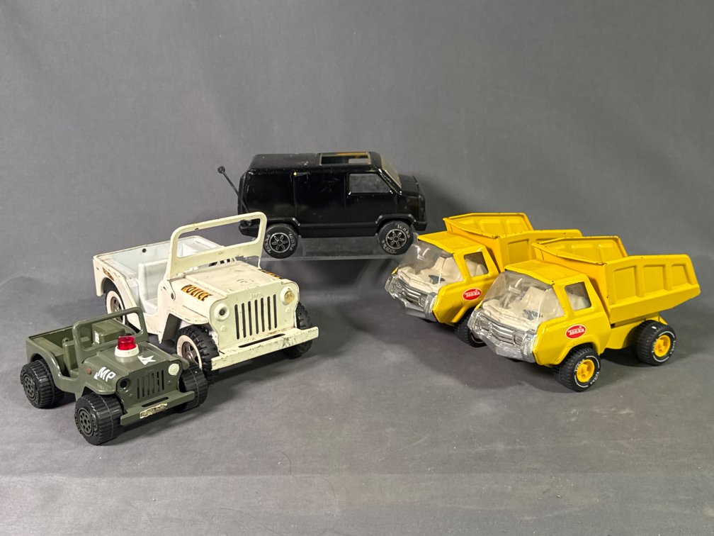 Tonka Pressed Steel Trucks, Jeeps, Van