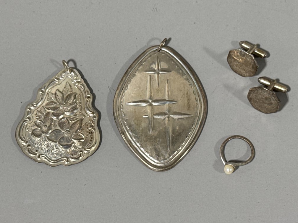 Towle Sterling Silver Pendants with Cufflinks and Ring - 1.59 Troy Ounces