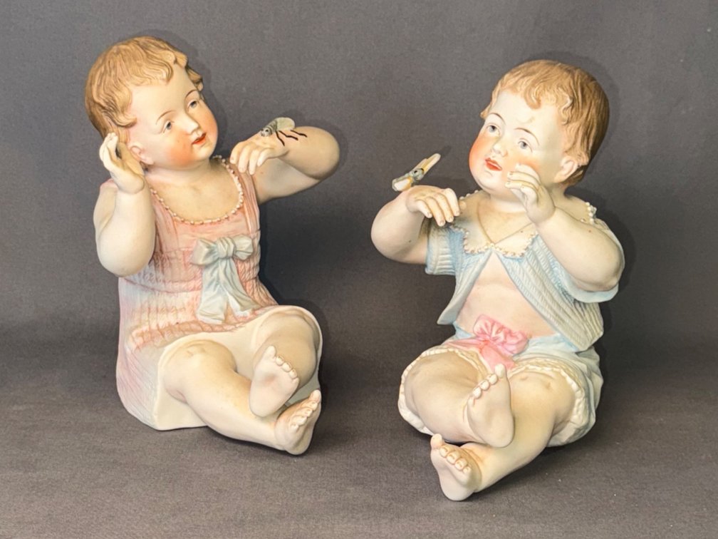 Porcelain Bisque Piano Babies