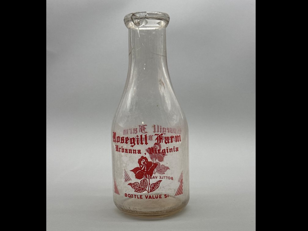 Rosegill Farms Urbanna, Virginia Milk Bottle