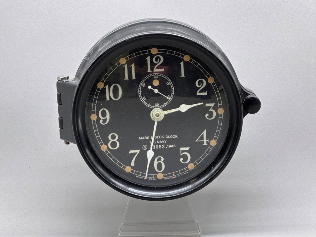 1943 Seth Thomas U.S. Navy Mark I Deck Clock