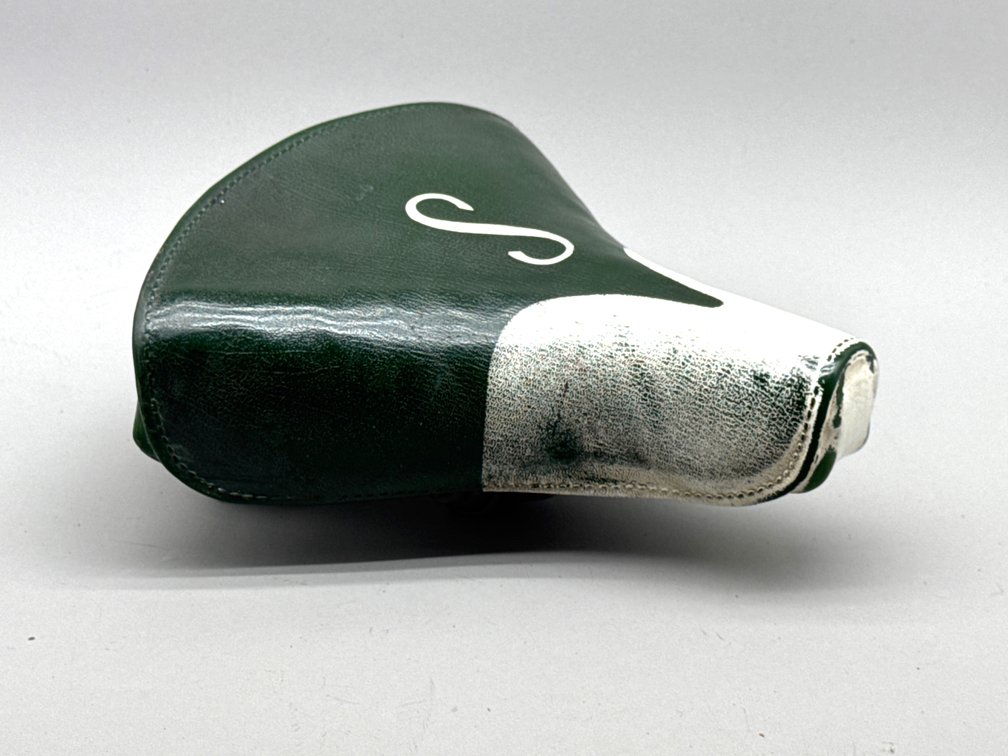 Schwinn Green and White Springer Bicycle Saddle