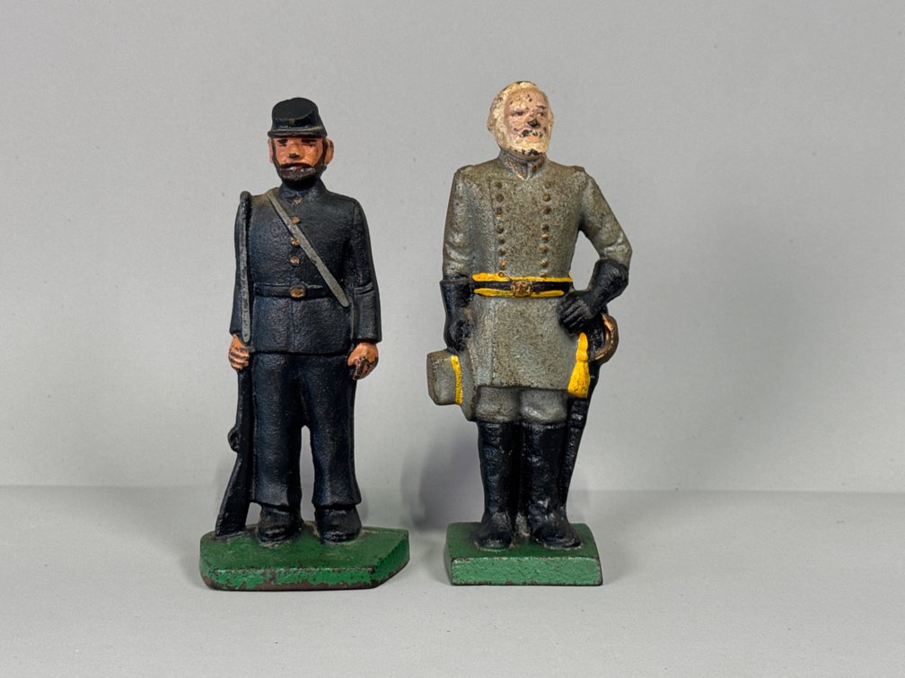 Cast Iron Robert E. Lee and Ulysses S. Grant Bookends