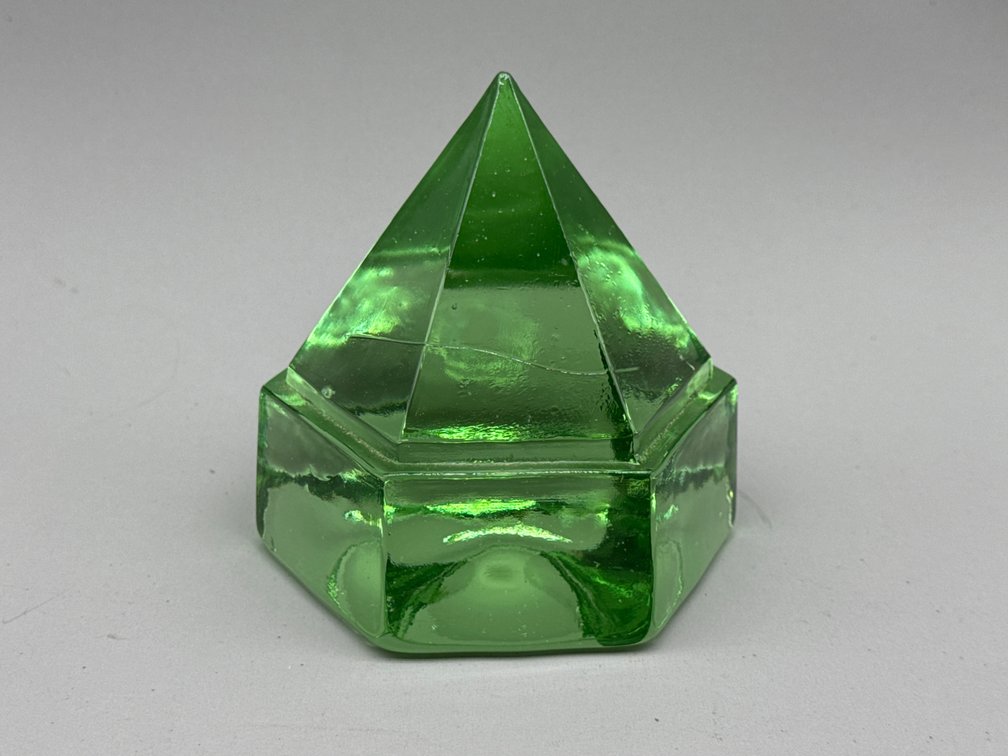 Green Glass Hexagonal Ship's Deck Prism