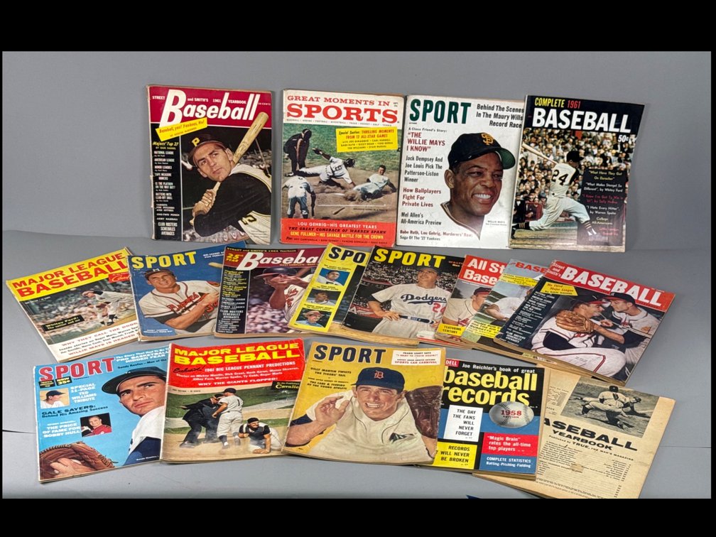 1950s-1960s Baseball Magazines Street & Smith's Dell SPORT Lot
