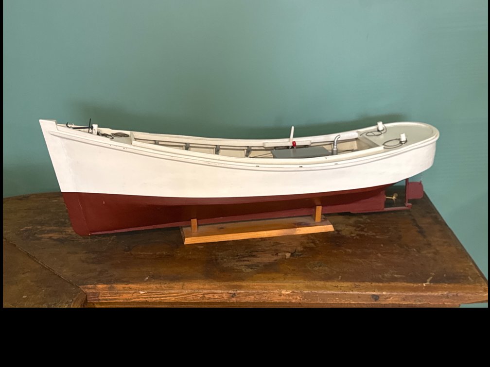 Handcrafted Wooden Chesapeake Bay Workboat Model