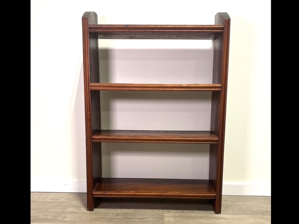 Solid Wood 4-Tier Open-Back Bookcase