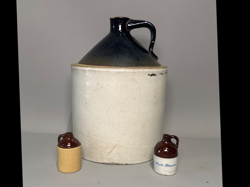 Apple Blossom and Two-Tone Stoneware Jugs