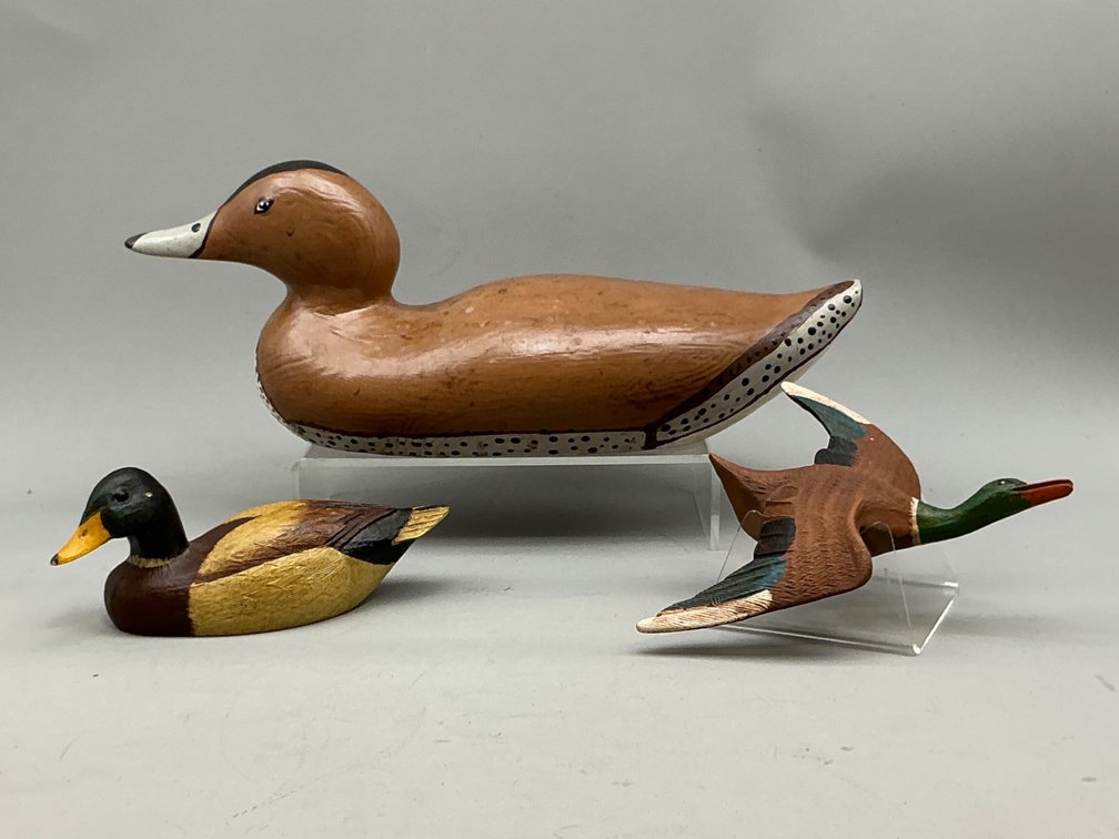 Mixed Material Duck Figurines