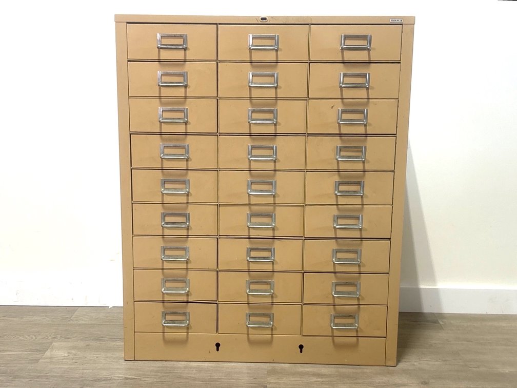 Cole Metal 30-Drawer Filing Cabinet