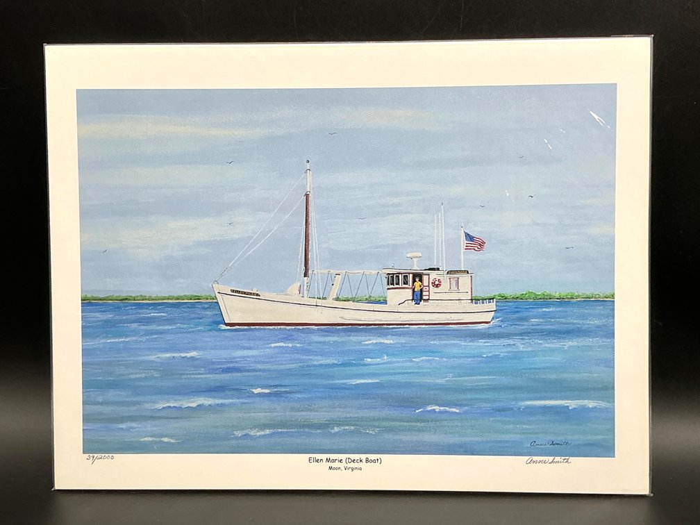 Anne Smith "Ellen Marie" Deck Boat Limited Edition Print 39/2000