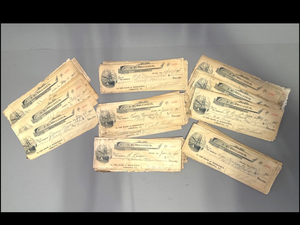 J.F. Hughes General Merchant Bank of Middlesex Checks