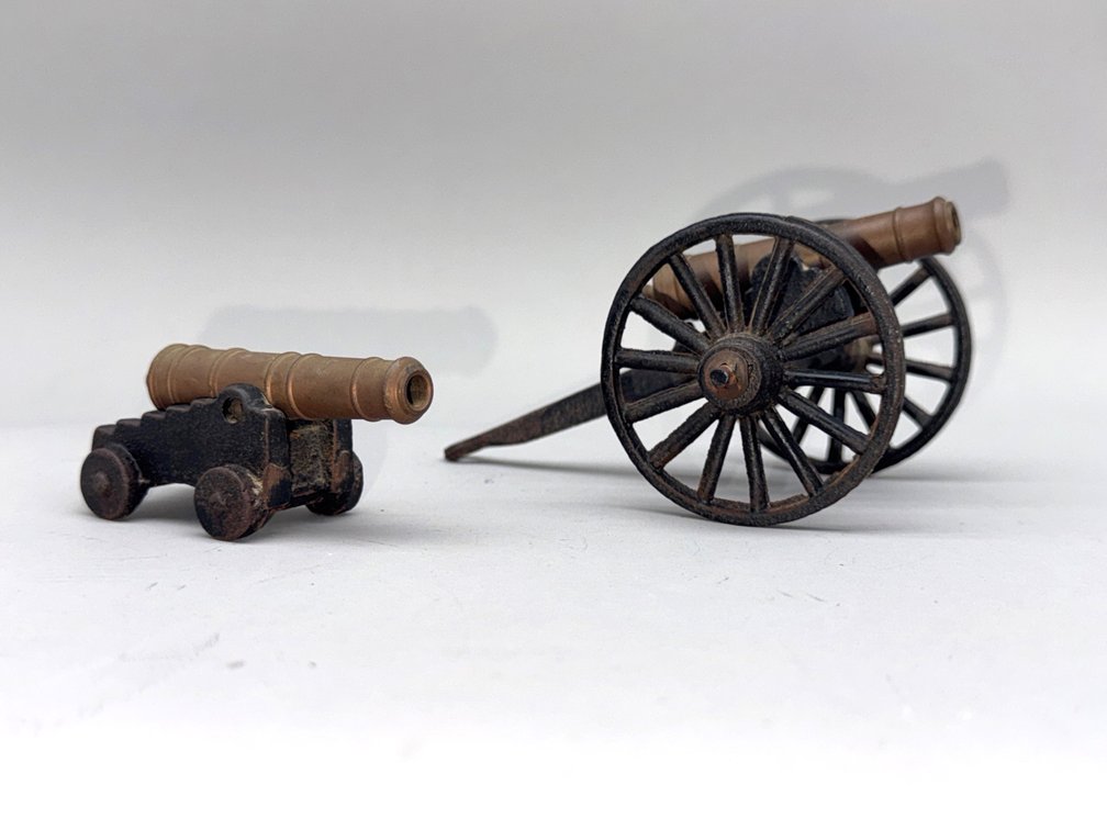 Miniature Cast Iron and Brass Cannon Models