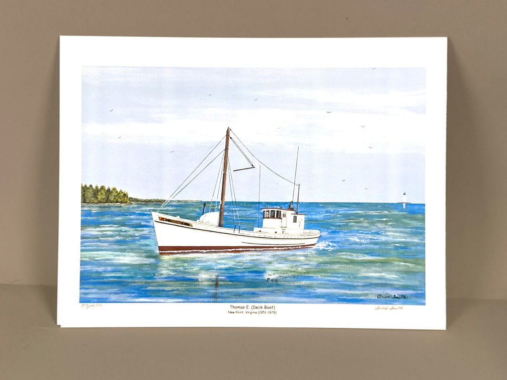 Anne Smith Signed Thomas E. Deck Boat Limited Edition Print
