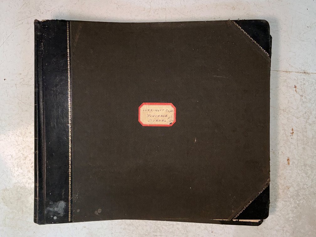 Lord-Mott Co. Purchase Journal Ledger Book