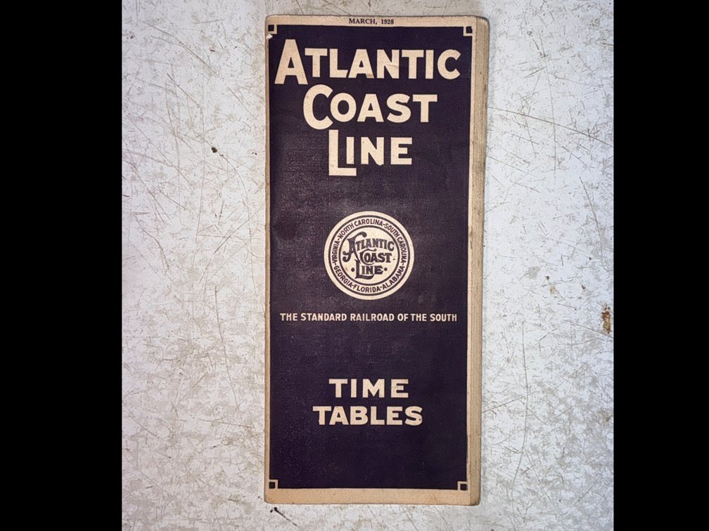 Atlantic Coast Line March 1928 Time Tables Booklet
